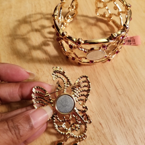 Peacock Bracelet and brooch - Picture 6 of 7